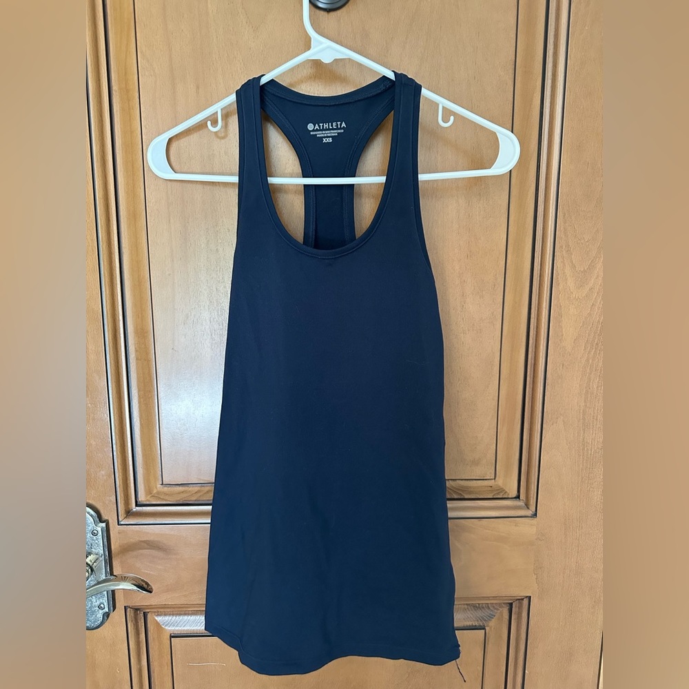 tight fit athleta blue tank